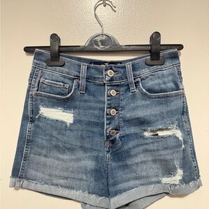 Hollister Distressed Blue Jean Shorts